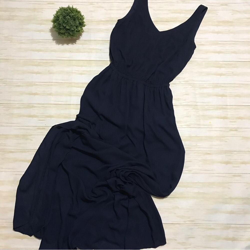 Show Me Your Mumu Kendall Chiffon Maxi Dress Navy Blue Women’s Size Medium
